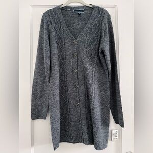 NWT Karen Scott Button-Up Cardigan